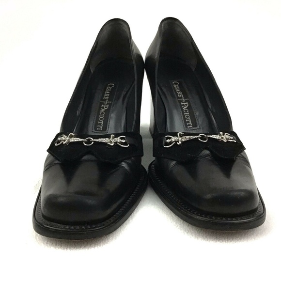 CESARE PACIOTTI 100% Leather Heeled Loafers 7 - Picture 3 of 8